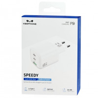 Сетевое зар. устр. Keephone Speedy 1USB+2C Gan 65W белое