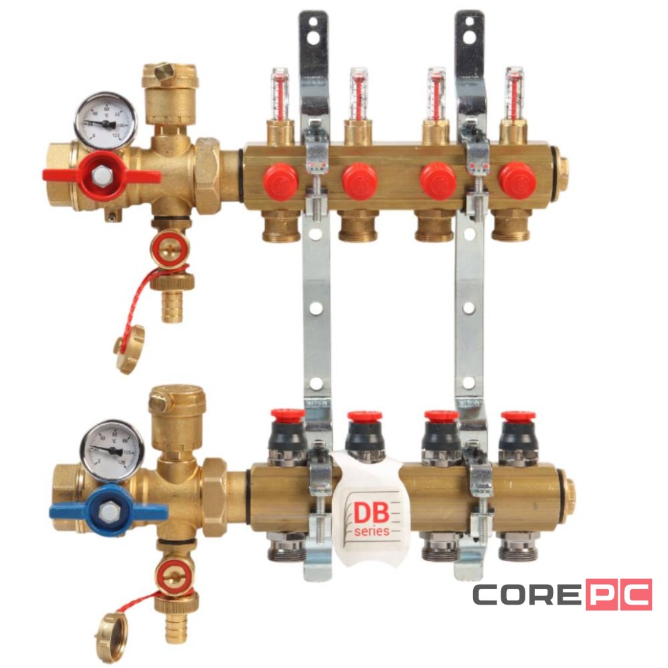 Комплект коллекторного узла Giacomini с динамич. регулир. расхода 1quot; x 18 /8, R553FKDB108