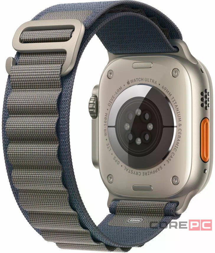 Apple Watch Ultra 2 49mm Natural Titanium Case Blue Alpine Loop (M) (Exchange Packed)