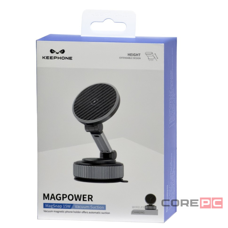 Держатель в автомобиль на торпеду Keephone Magpower черный