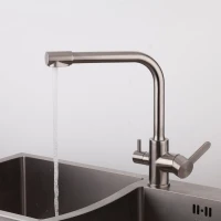 Смеситель для кухни Gappo G4399-1, рычажное управление, цвет сатин