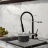 Смеситель для кухни Iddis ACEBLFFi05, рычажное управление, цвет черный матовый