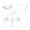 Смеситель для ванны и раковины MIXLINE МЛ38-02/ML38-02, вентильное управление, цвет графит
