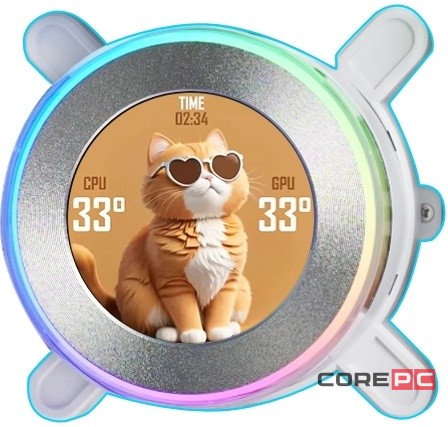Система жидкостного охлаждения для процессора Lian Li HydroShift II LCD-C 360TL GHS2LCD36TW ARGB White (G89.GHS2LCD36TW.R0)