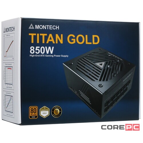 Блок питания Montech 850W TITAN GOLD Black (TIS0124) 16 Pin (PCIe 5.0 Connector Cable Details)