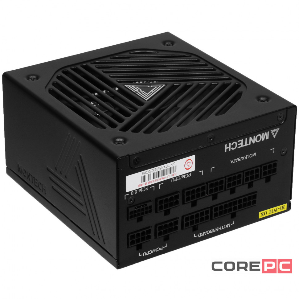 Блок питания Montech 850W TITAN GOLD Black (TIS0124) 16 Pin (PCIe 5.0 Connector Cable Details)
