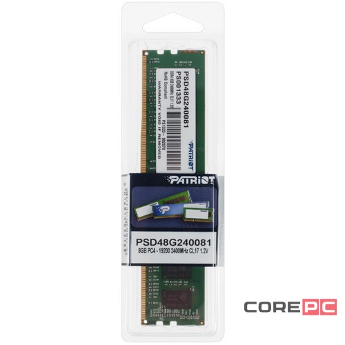 Оперативная память 8 Gb 2400 MHz PATRIOT SL (PSD48G240081)