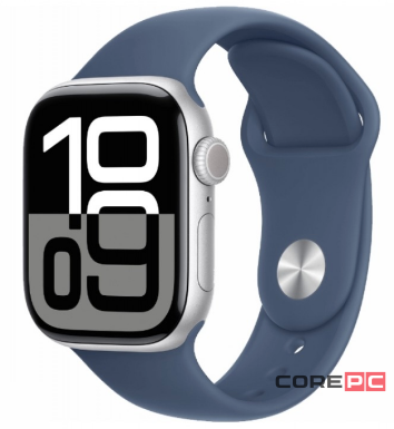 Apple Watch Series 10 46mm Silver Aluminum Case with Denim Sport Band (S/M) (Датчик кислорода)