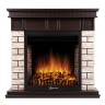 Портал Firelight Bricks Wood Classic камень коричневый, шпон темный дуб