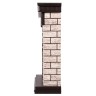 Портал Firelight Bricks Wood Classic камень коричневый, шпон темный дуб