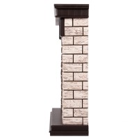 Портал Firelight Bricks Wood Classic камень коричневый, шпон темный дуб