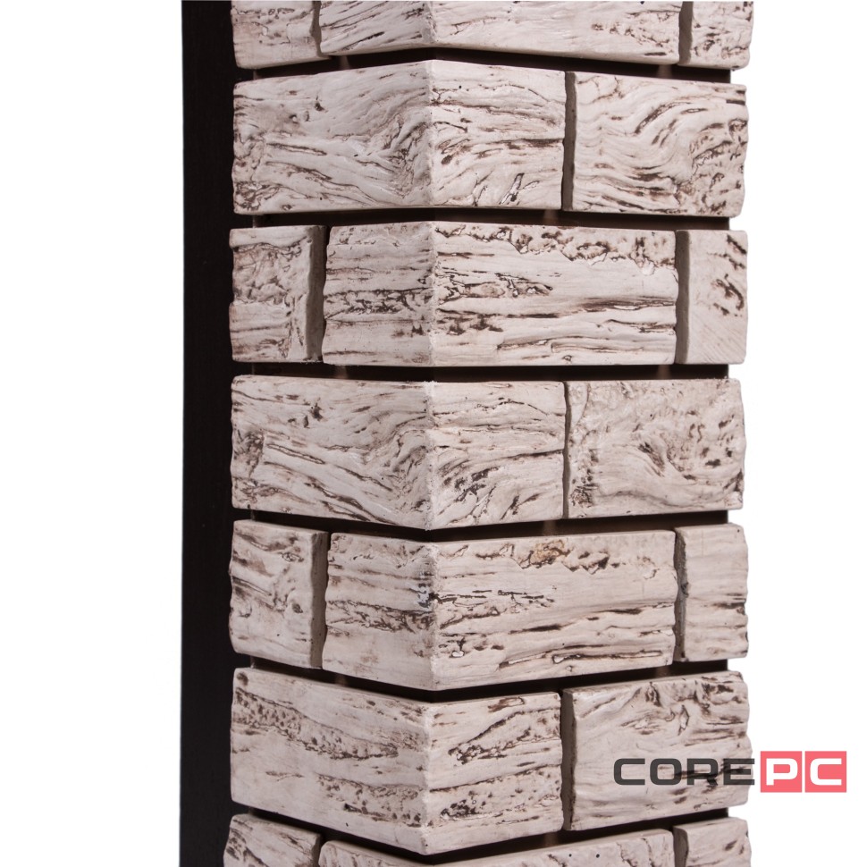 Портал Firelight Bricks Wood Classic камень коричневый, шпон темный дуб