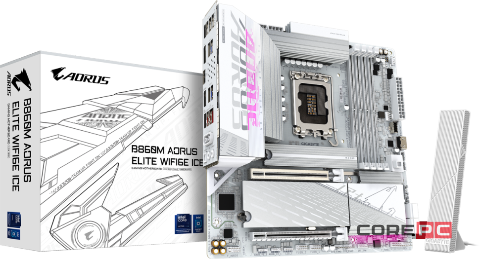 Материнская плата Gigabyte B860M AORUS ELITE WIFI6E ICE