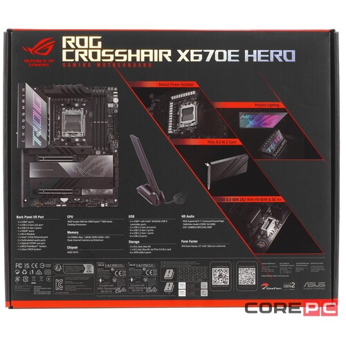 Материнская плата ASUS ROG CROSSHAIR X670E HERO 90MB1BC0-M0EAY0