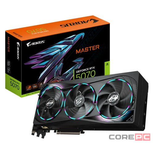 Видеокарта Gigabyte (GV-N5070AORUS M-12GD) GeForce RTX 5070 12GB AORUS MASTER