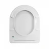 Сиденье для унитазов-моноблоков WAVE ВЕГА/VEGA, ГАЛОП/STEED дюропласт, микролифт, БЕЛЫЙ