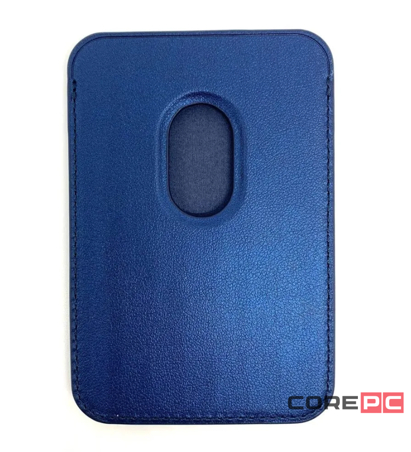 Кожаный чехол-бумажник для карт и визиток K-DOO MagSafe Wallet для i-Phone синий