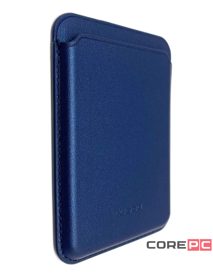 Кожаный чехол-бумажник для карт и визиток K-DOO MagSafe Wallet для i-Phone синий