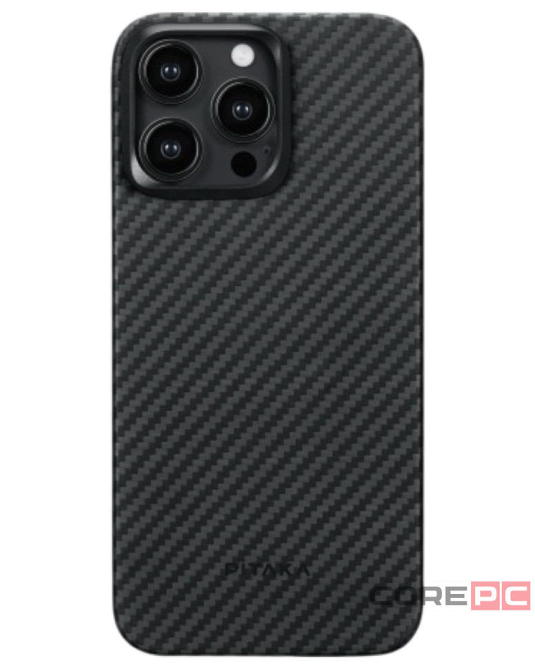 Накладка для i-Phone 15 Pro 6.1" Pitaka MagEZ Case Pro 4 Protective Yet Slim черно-серый, кевлар