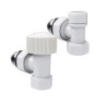 Набор термостатический угловой Royal Thermo Design 1/2quot;М30х1,5 (Белый)