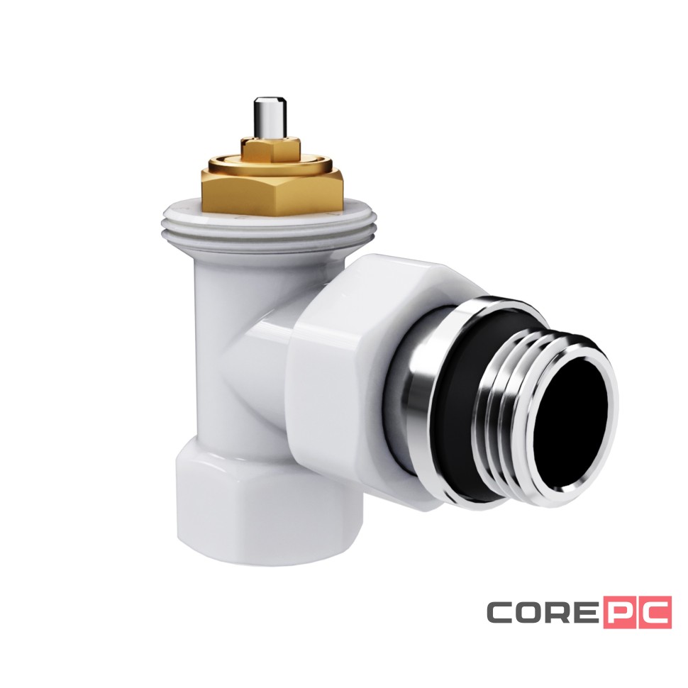 Набор термостатический угловой Royal Thermo Design 1/2quot;М30х1,5 (Белый)