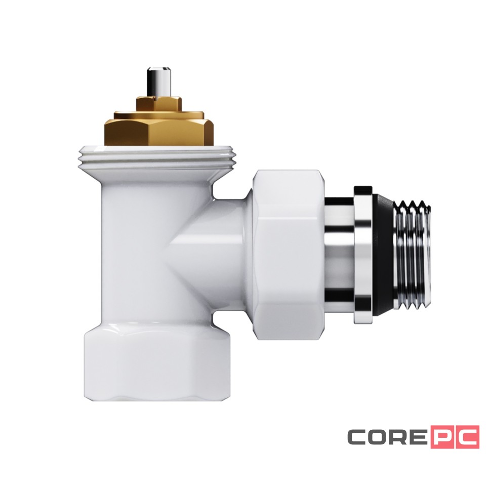 Набор термостатический угловой Royal Thermo Design 1/2quot;М30х1,5 (Белый)