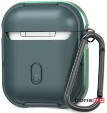 Чехол WiWU Defense Armor для AirPods 2 противоударный с карабином (зеленый)