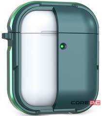 Чехол WiWU Defense Armor для AirPods 2 противоударный с карабином (зеленый)