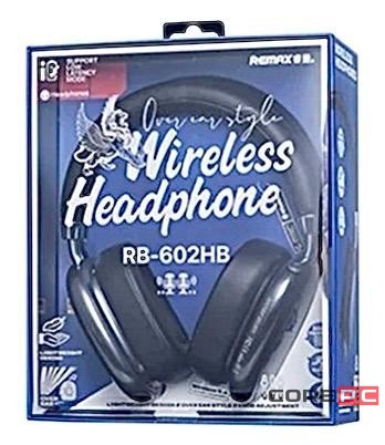 Стереонаушники Bluetooth полноразмерные Remax RB-602HB BT5.4/800mAh черные