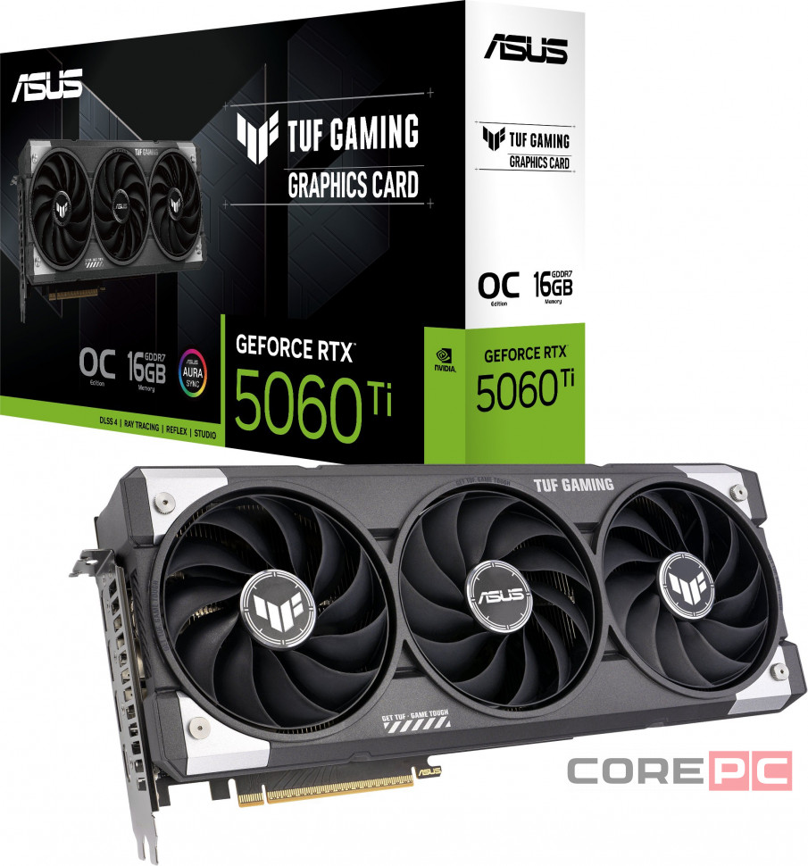 Видеокарта ASUS (TUF-RTX5060TI-O16G-GAMING) GeForce RTX 5060 Ti 16GB TUF GAMING OC (90YV0MG0-M0NA00)