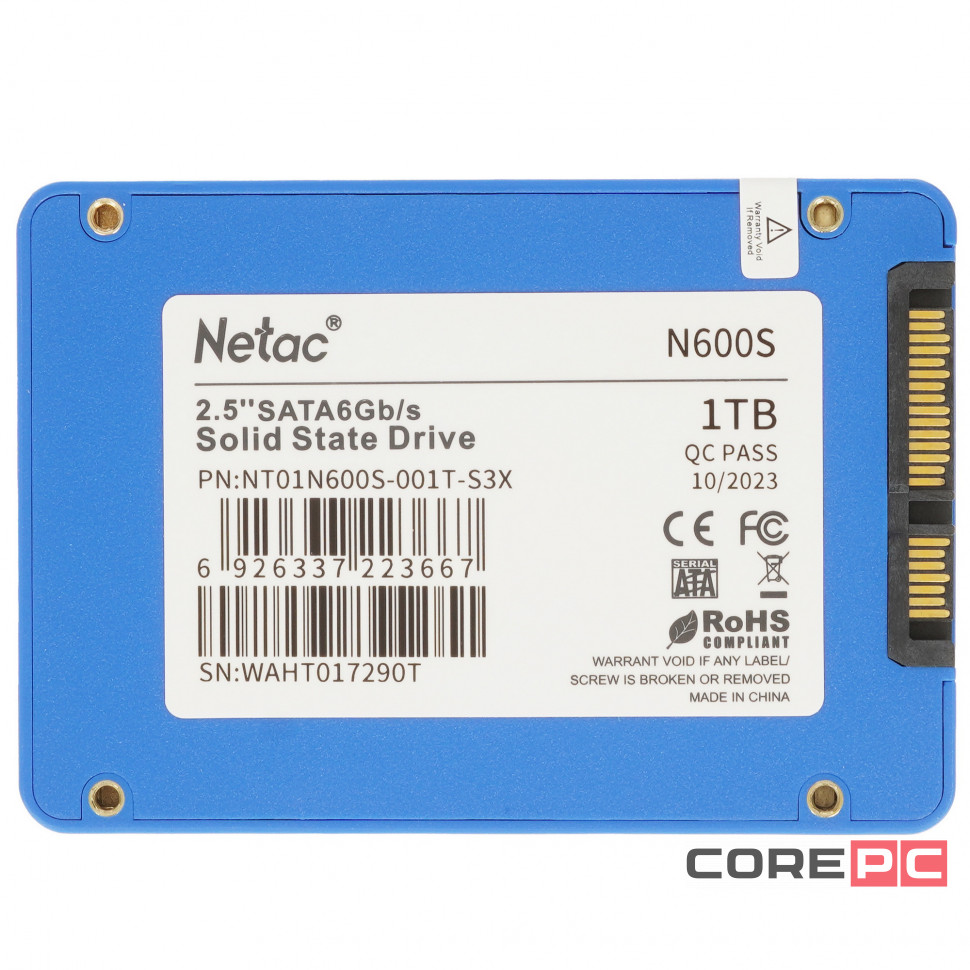 Твердотельный накопитель NETAC 1000 Gb (NT01N600S-001T-S3X)