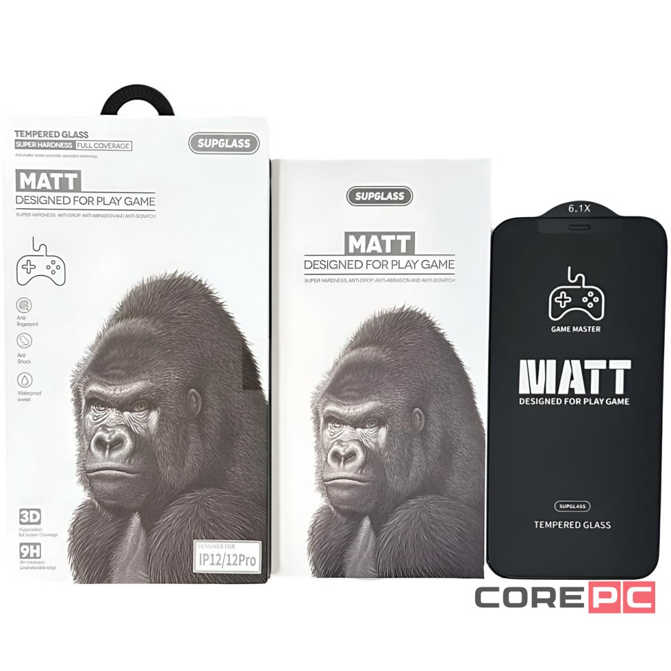 Защитное стекло матовое для i-Phone 12/12 Pro Supglass XC-13 3D