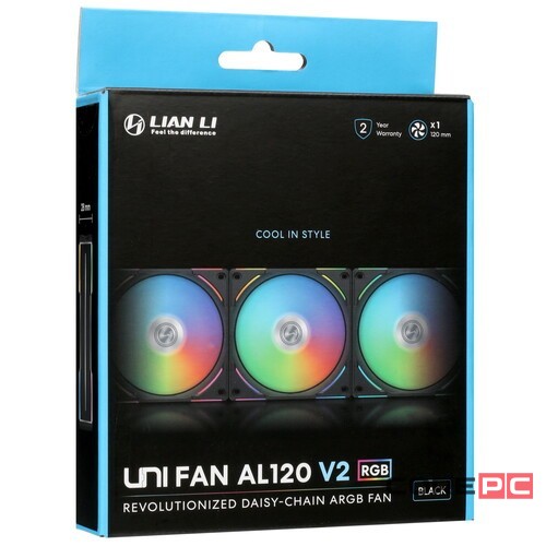 Вентилятор для корпуса Lian Li UNI FAN AL120 V2 ARGB Black G99.12ALV21B.R0 PWM