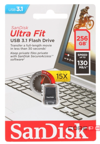 3.1 USB флеш накопитель SanDisk CZ430 Ultra Fit 256GB 130mb/s (SDCZ430-256G-G46)