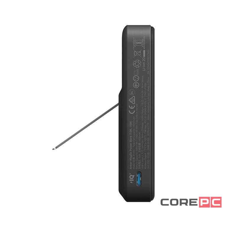 Powerbank с беспроводной зарядкой Anker A1654 10000mAh 1USB/1C (A1641) черный