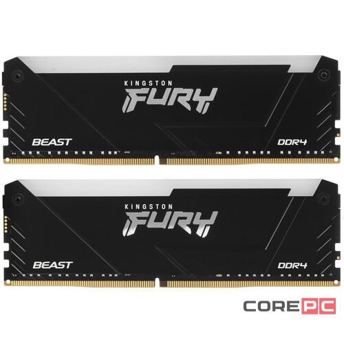 Оперативная память 16 Gb 3200 MHz Kingston FURY Beast RGB XMP Black (KF432C16BB2AK2/16)