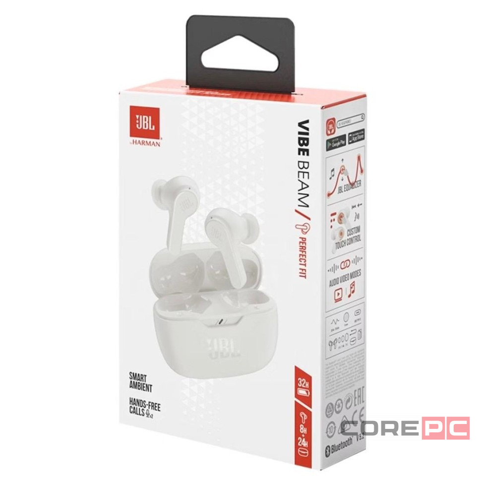 Беспроводные наушники TWS JBL Wave Beam белые