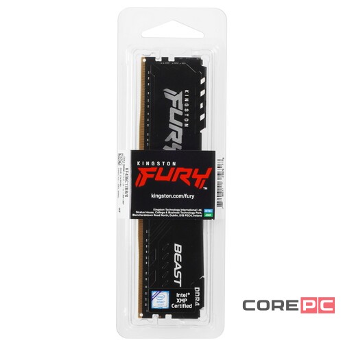 Оперативная память 8 Gb 3600 MHz Kingston FURY Beast Black (KF436C17BB/8)