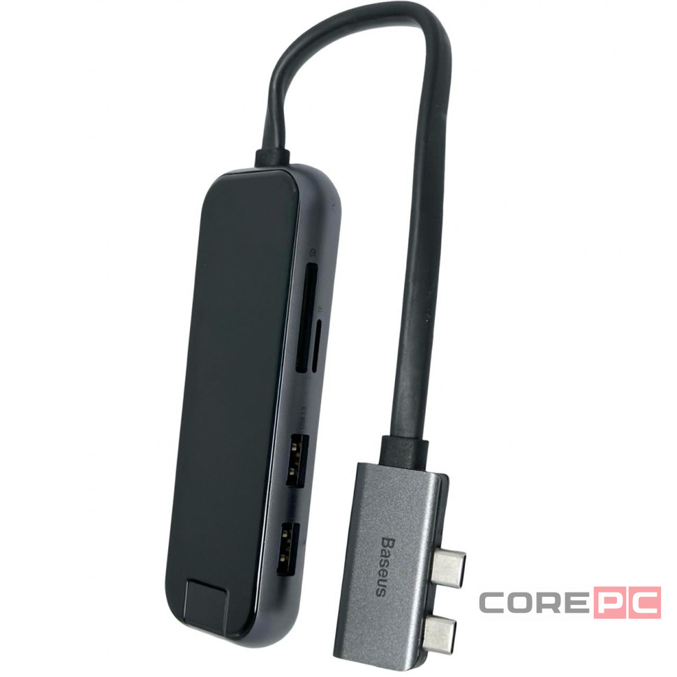Переходник Baseus Multifunctional Hub 2xUSB-C USB3.0*2+SD+TF+HDMI*2+RJ45+Type-C (CAHUB-FZ0G)