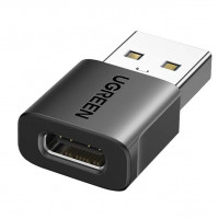 Переходник USB3.0 (папа) на Type-C (мама) Ugreen US701 серый