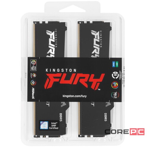 Оперативная память 16 Gb 6000 MHz Kingston FURY Beast RGB Black (KF560C40BBAK2-16)