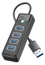 USB хаб Orico PW4U-U3-015-BK-BP USB3.0x4 черный