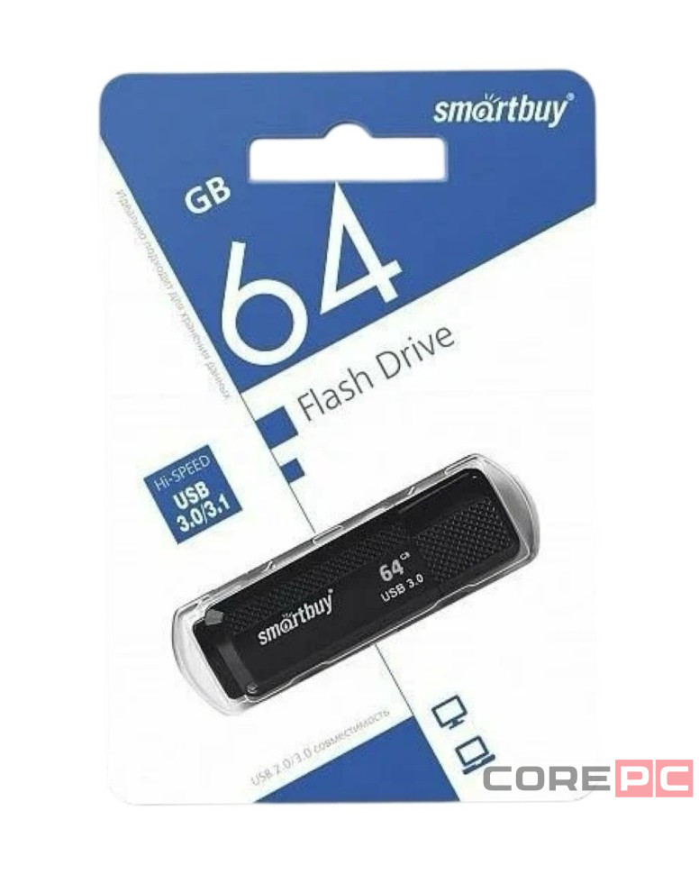 3.0 USB флеш накопитель Smartbuy 64GB Dock Black (SB64GBDK-K3)