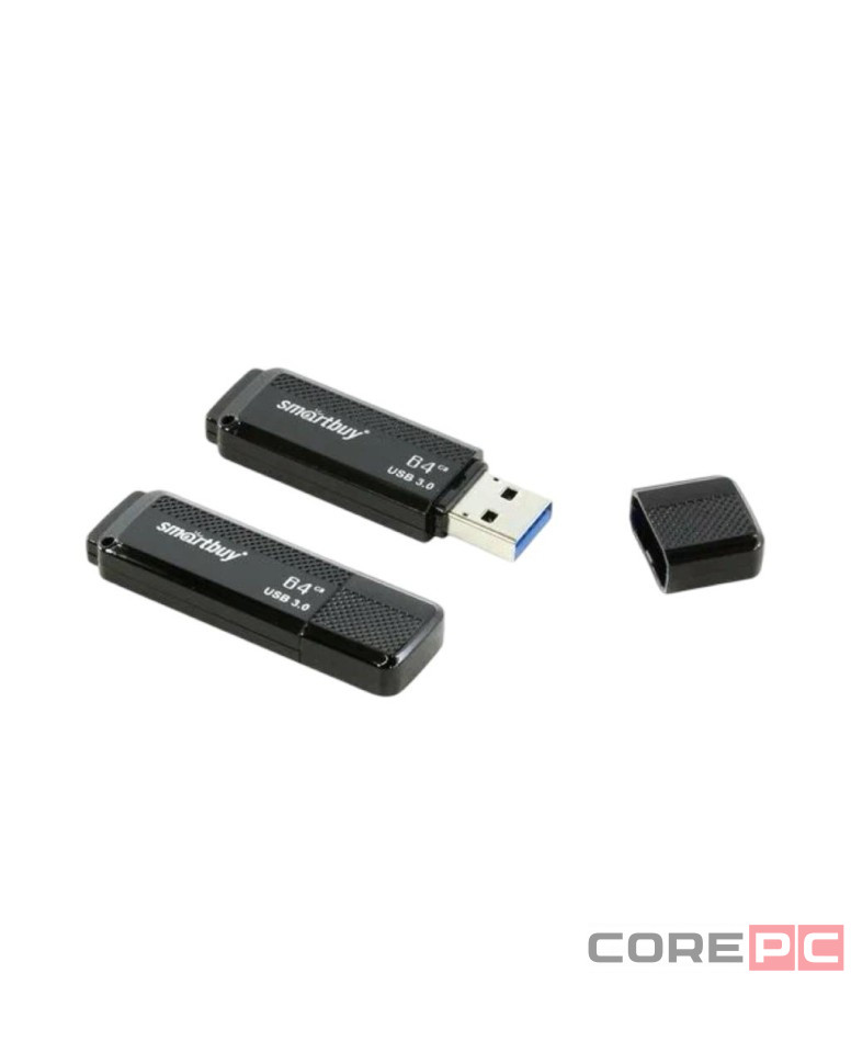 3.0 USB флеш накопитель Smartbuy 64GB Dock Black (SB64GBDK-K3)