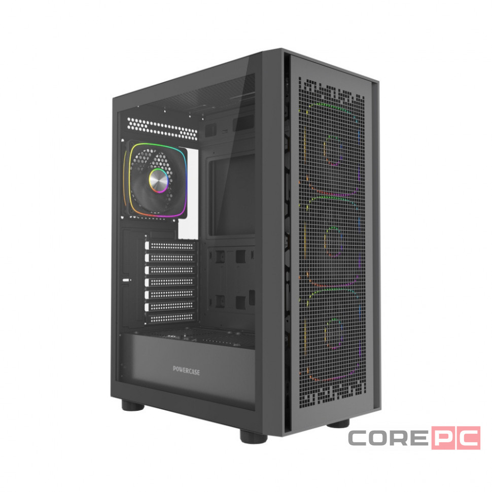 Компьютерный корпус Powercase ByteFlow V2 TG ARGB Black (CBFB-A4-V2)