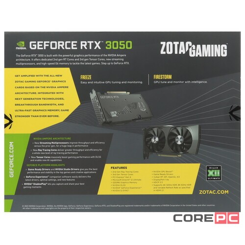 Видеокарта ZOTAC (ZT-A30500K-10M) GeForce RTX 3050 8GB ECO