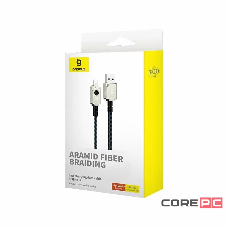 Usb Кабель-зарядка Lightning Baseus Unbreakable 1м (P10355802221-00) 2.4A белый