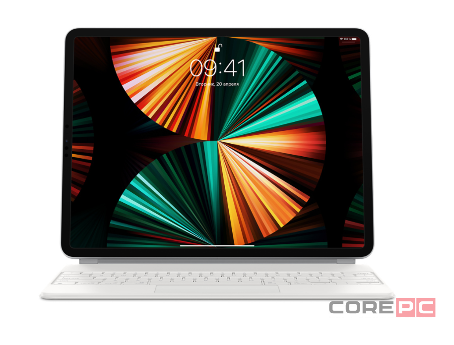 Apple Magic Keyboard с трекпадом для iPad Pro 12.9" (3-го, 4-го, 5-го и 6-го поколений) русская раскладка (белый) (MJQL3)