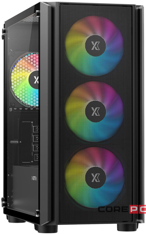 Компьютерный корпус XASTRA A402M 4FRGB Black (A402M-4FC12F-BK)