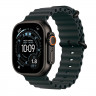Apple Watch Ultra 3 49mm Black Titanium Case with Black Ocean Band (One Size)